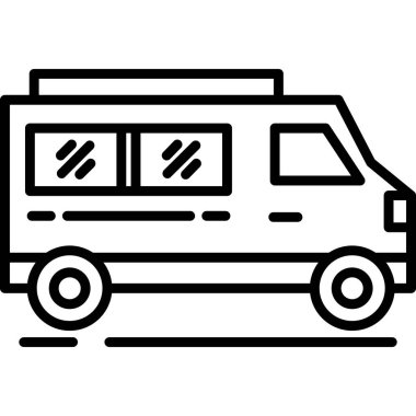 bus simgesi vektör illüstrasyonu