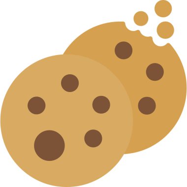Kurabiye. Web simgesi basit illüstrasyon