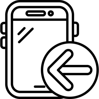 cep telefonu simgesi, basit vektör illüstrasyonu