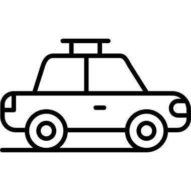 Satır tasarımı vektör illüstrasyonunda araba simgesi