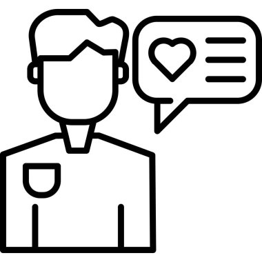 avatar adam simgesi ana hatları biçiminde