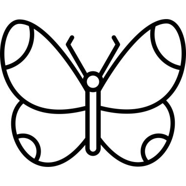 Kelebek. Web simgesi basit illüstrasyon