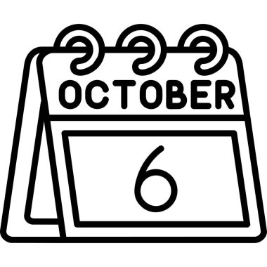 1 Ekim simgesi, vektör illüstrasyonu