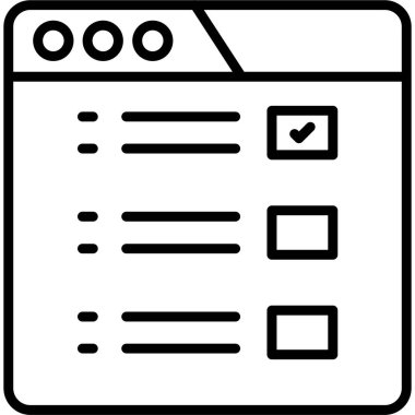 kontrol listesi simgesi, özet vektör tasarımı