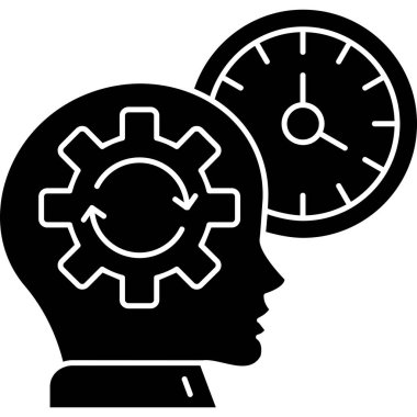 Zaman yönetimi simgesi vektör illüstrasyonu