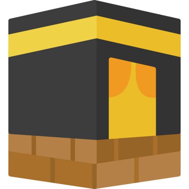 tuğla duvar yapı ikonu, çizgi film tarzı