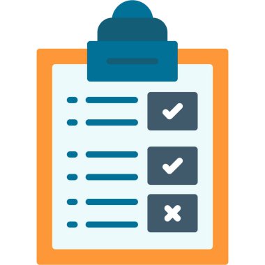 Kontrol listesi. Web simgesi basit illüstrasyon