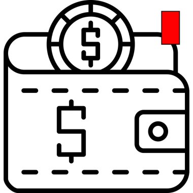 Para için. Web simgesi basit illüstrasyon