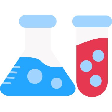 Kimyasal test tüpleri ikon vektör illüstrasyon grafik tasarımı