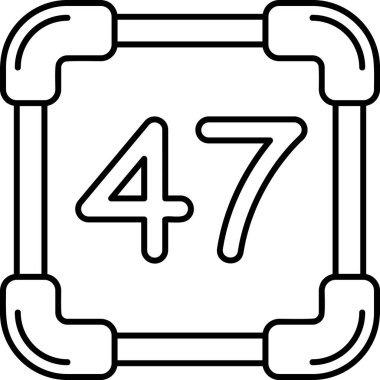 4 Numaralı bir simgenin vektör illüstrasyonu