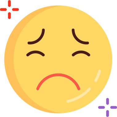 Emoji duygu simgesi düz stilde