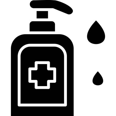 Dezenfektan simgesinin vektör çizimi