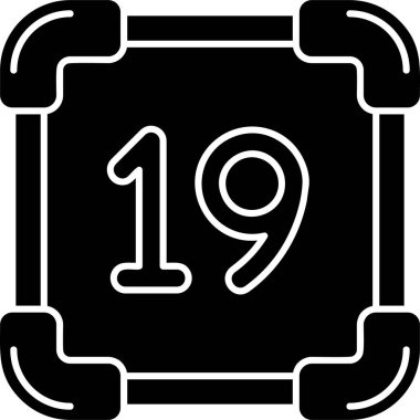 19 günlük sembol tasarımı.