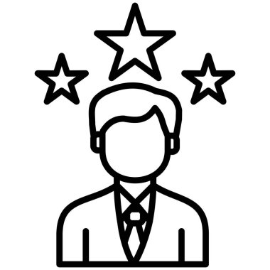 İş adamı ikonu. Taslak vektör. İş adamları. izole edilmiş sınır sembolü çizimi