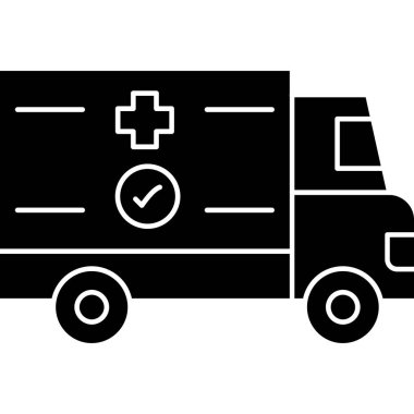 Ambulans. Web simgesi basit tasarım