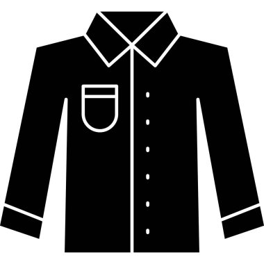 Ceket simgesinin vektör illüstrasyonu