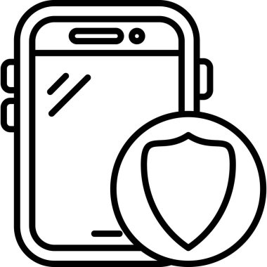 Cep telefonu simgesi, vektör illüstrasyonu