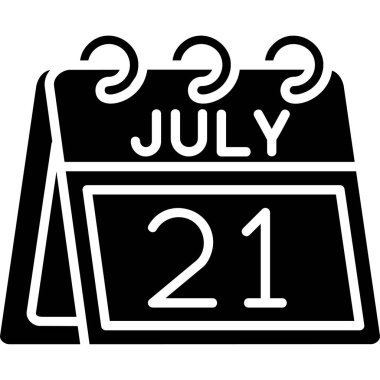 takvim glyph vektör simgesi tasarımı