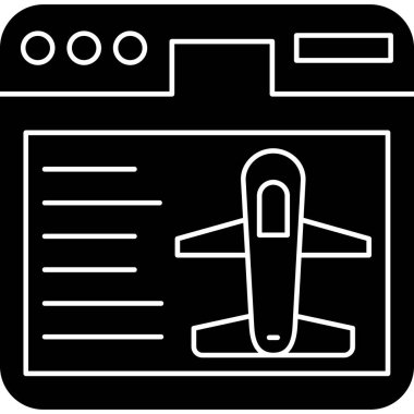 Uçak. Web simgesi basit tasarım
