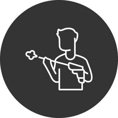 Tornavidalı bir adamın vektör çizimi