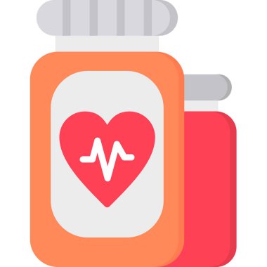 tıbbi şişe düz vektör simgesi