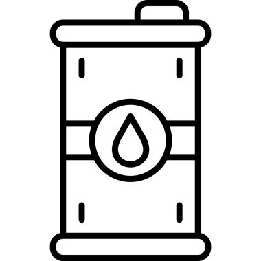 Yağ varili ikonu ana hat vektörü. yakıt deposu