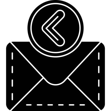 e- posta harfi simgesi, basit vektör illüstrasyonu