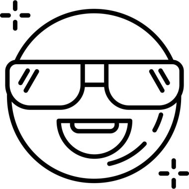 Mutlu gülümseme simgesi ile doldurulmuş - özet biçimi