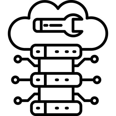 ağ veri simgesi. Beyaz arkaplanda izole edilmiş web tasarımı için bulut teknolojisi vektör simgesi