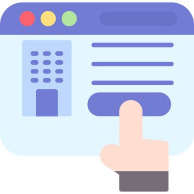 Akıllı telefon simgesi vektör illüstrasyonuyla el