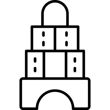 inşaat vinç simgesi ana hat biçiminde oluşturuluyor