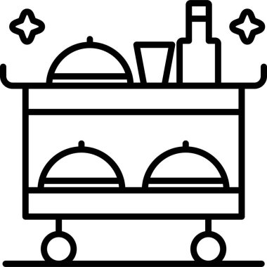 yiyecek içecek ikonu ana hatlarıyla