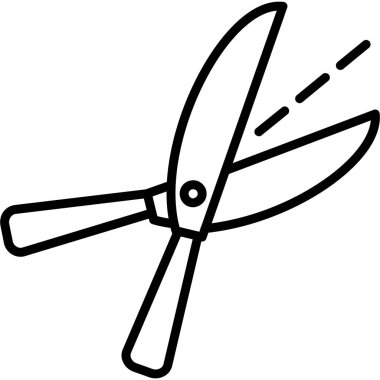 Makas. Web simgesi basit illüstrasyon