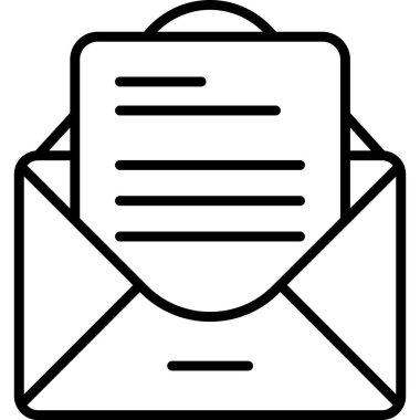 Zarf posta simgesi. Beyaz arkaplanda izole edilmiş web tasarımı için ana posta vektör simgesi