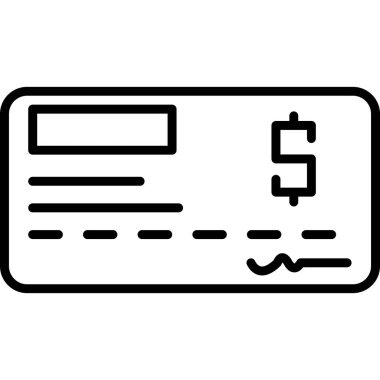 Dolar vektör ince çizgi simgesi