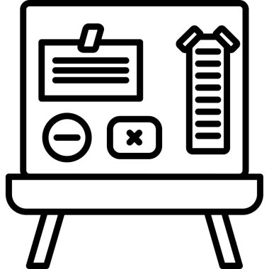 Kontrol listesi. Web simgesi basit illüstrasyon