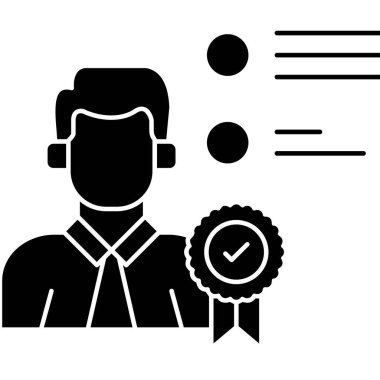 Sertifika ödülü simgesi, konsept vektörü, dış hat sembolü, illüstrasyon işareti, doğrusal sembol.