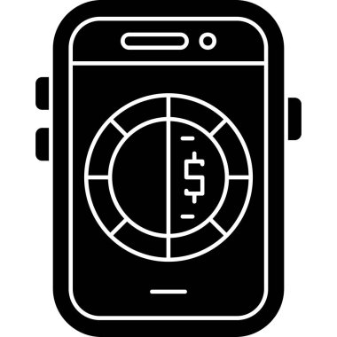 Cep telefonu simgesi, vektör illüstrasyonu