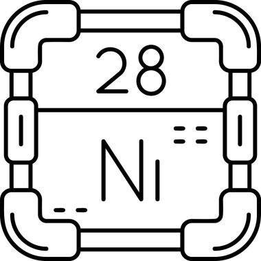 Kimyasal simge, vektör çizimi