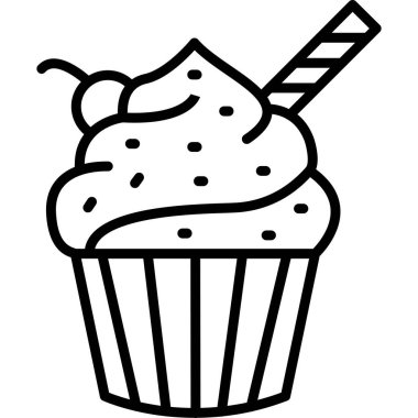 cupcake simgesi vektörde