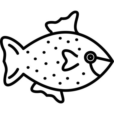 Balık. Web simgesi basit illüstrasyon