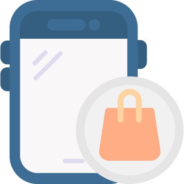 Alışveriş çantası simgesi, vektör illüstrasyon tasarımı