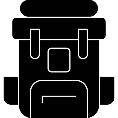 Sırt çantalı bir adamın vektör çizimi