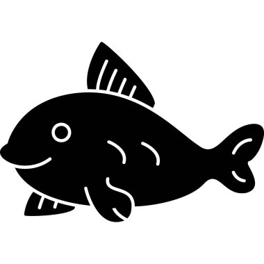 Balık. Web simgesi basit illüstrasyon