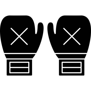 Boks eldivenleri simgesi, basit tarzı