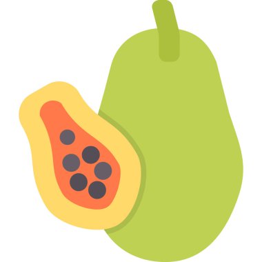 Avokado meyve, illüstrasyon, beyaz arka plan vektör.