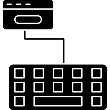 Sunucu. Web simgesi basit illüstrasyon