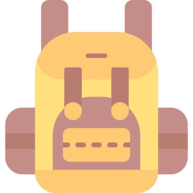 Sırt çantası modern simge, vektör illüstrasyonu