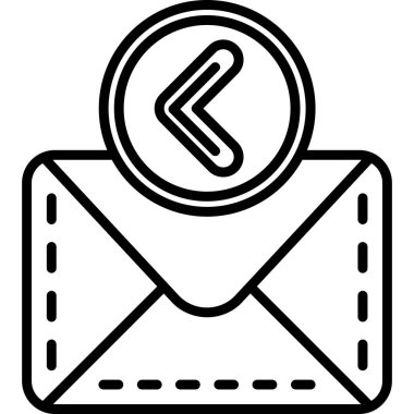 e-posta simgesi ana hat biçiminde