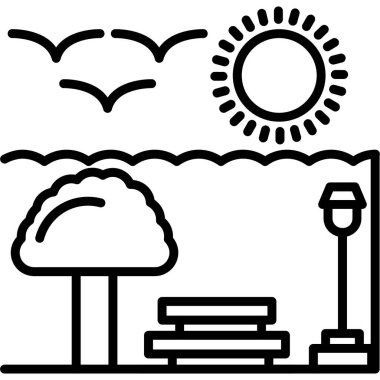 Bir ağaç simgesinin vektör illüstrasyonu